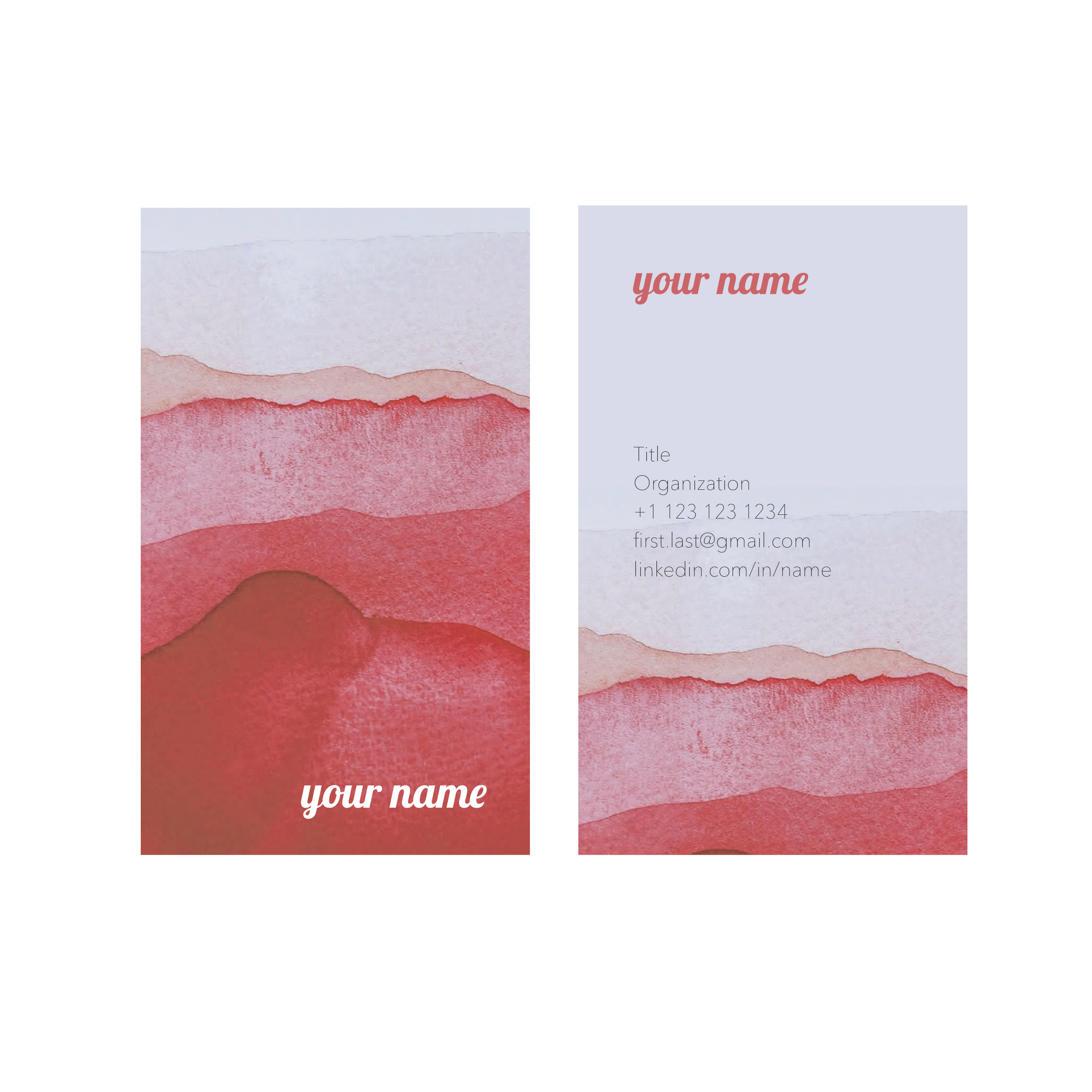 pink wave business cards